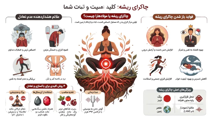 اینفوگرافی چاکرای ریشه