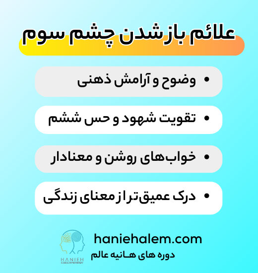 علائم باز شدن چشم سوم